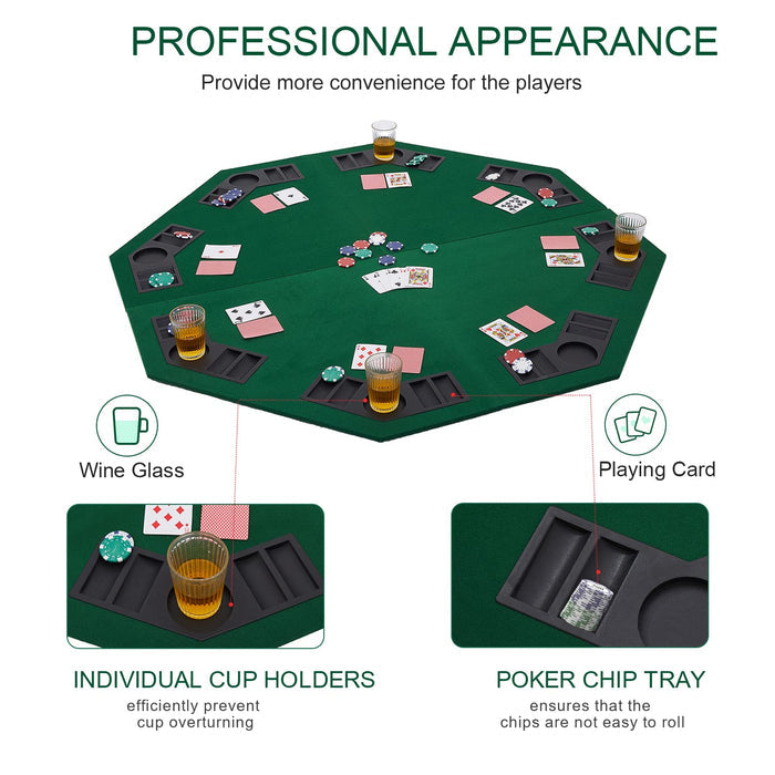 Folding Poker Table Top - Octagonal, 4x4ft