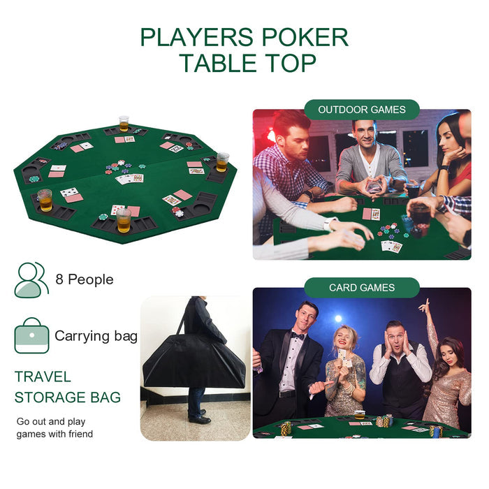 Folding Poker Table Top - Octagonal, 4x4ft