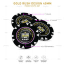 Customisable Casino Poker Chips, Gold Rush Design, 40mm