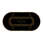 Gambit Poker Mat - Oval, 6x3ft