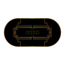 Gambit Poker Mat - Oval, 6x3ft