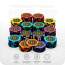 Gold Rush Poker Chipset w/o Denomination - GR, 300/500 Pcs, Clay, 40mm, 14g