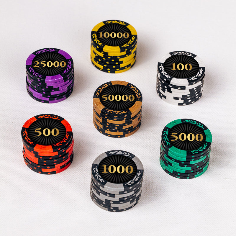 Phantom MC Poker Chips Set- 300 And 500 Pieces, Clay, 40 MM, 14g