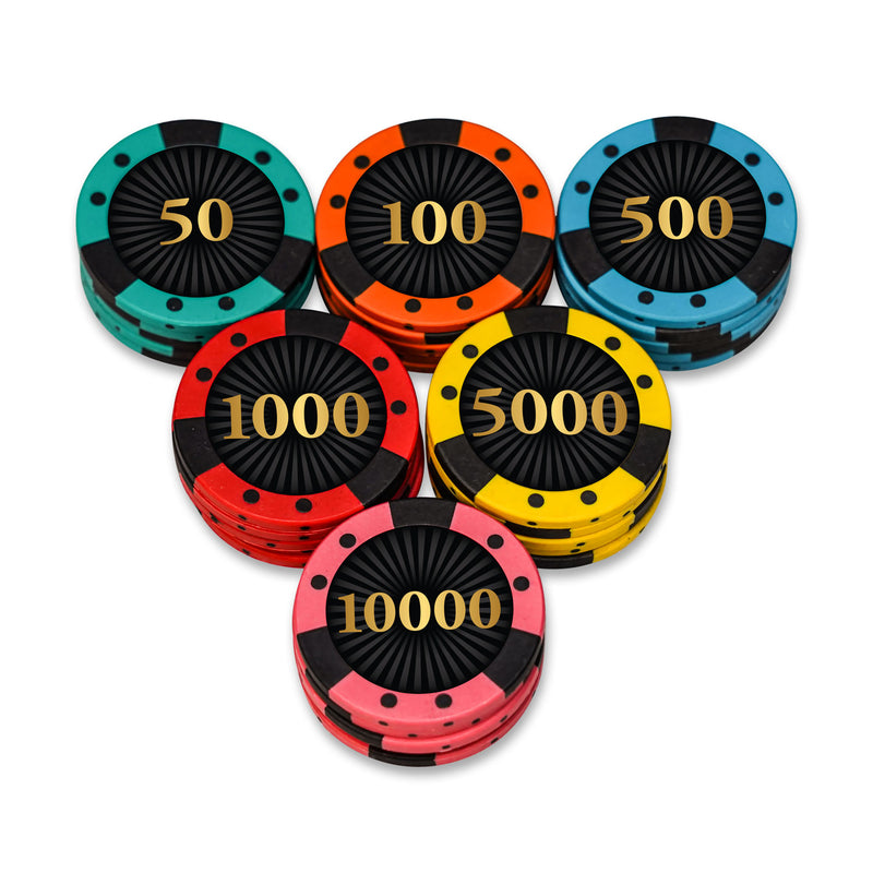 Phantom NH Poker Chips Set- 300 And 500 Pieces, Clay, 40 MM, 14g