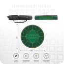 Gripper Series Round Poker Mat Green