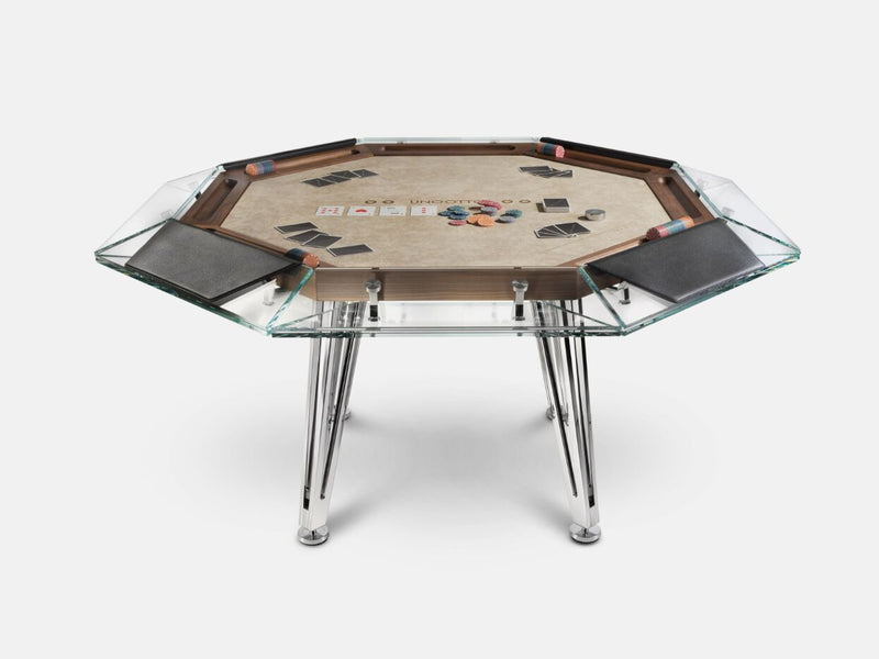 Cronus Glass Poker Table