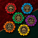 Insignia Poker Chipset - GR, 300/500 Pcs, Clay, 40mm, 14g