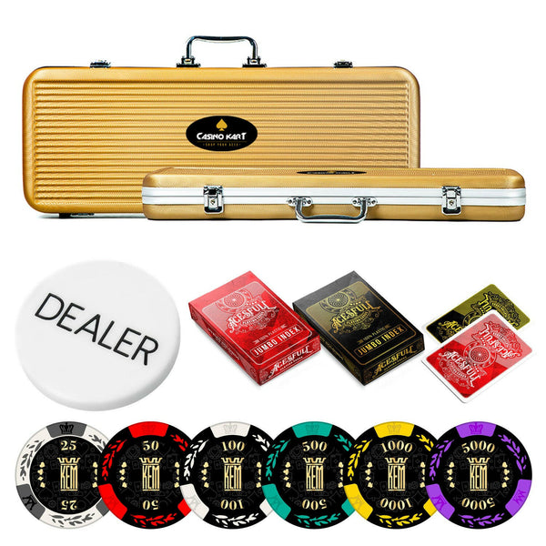 KEM Poker Chipset - MC, 300/500 Pcs, Clay, 40mm, 14g