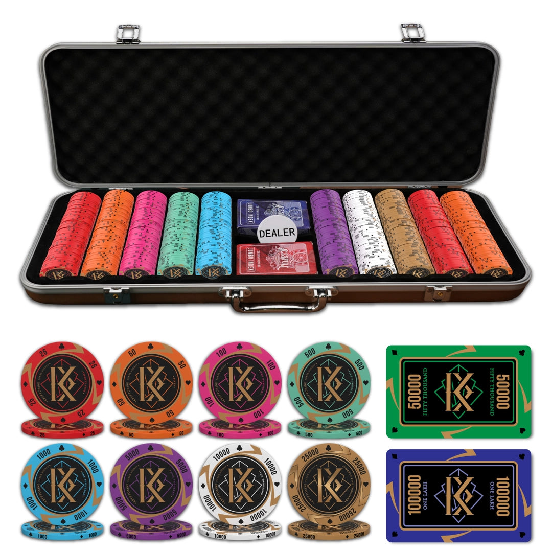 Knight Angel Poker Chipset - 300/500 Pcs, 10/20 Plaques, Ceramic, 40/45/50mm, 10/14/17g