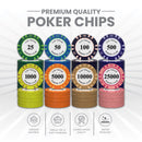 Las Vegas Poker Chipset - 300/500 Pcs, Ceramic, 40/45/50mm, 10/14/17g