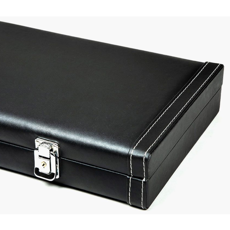 Luxe Leatherite Poker Case - Black