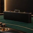 Luxe Leatherite Poker Chips Case - Black