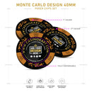 Customisable Casino Poker Chips, Monte Carlo Design, 40mm