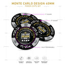 Customisable Casino Poker Chips, Monte Carlo Design, 40mm
