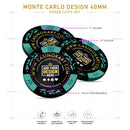 Customisable Casino Poker Chips, Monte Carlo Design, 40mm