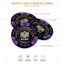 Customisable Casino Poker Chips, Monte Carlo Design, 40mm