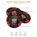 Customisable Casino Poker Chips, Monte Carlo Design, 40mm