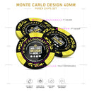 Customisable Casino Poker Chips, Monte Carlo Design, 40mm