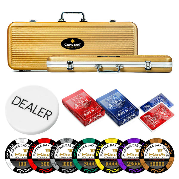 Sands Casino Poker Chipset - MC, 300/500 Pcs, Clay, 40mm, 14g