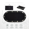 Masterfold Poker Table Top - Oval, 6x3ft