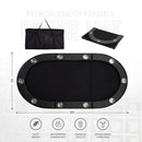 Masterfold Poker Table Top - Oval, 6x3ft
