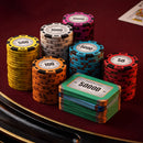 Modiano Poker Chipset - TN, 300/500/800/1000/1200 Pcs, 10/30/50/80/100 Plaques, Clay, 45mm, 18g