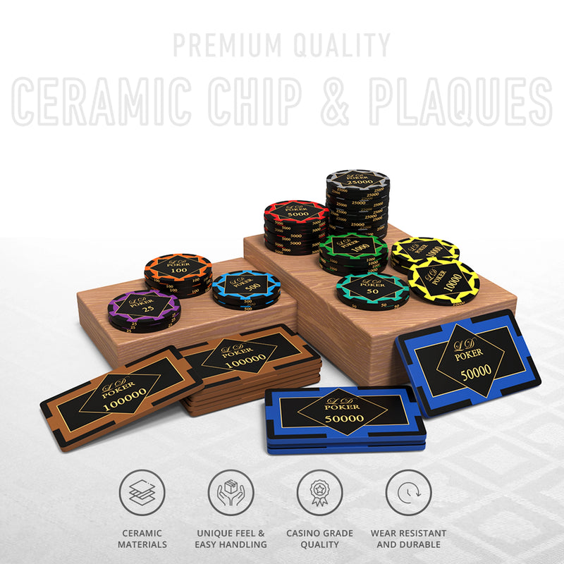 Monare Poker Chipset - 300/500 Pcs, Ceramic, 40mm, 10g