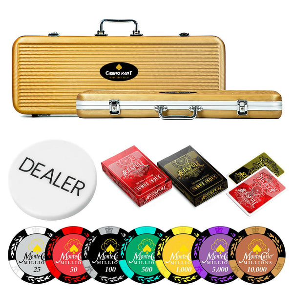 Monte Carlo Poker Chipset - MC, 300/500 Pcs, Clay, 40mm, 14g