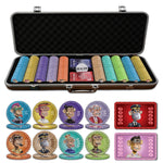 NFT Monkey Poker Chipset - 300/500 Pcs, 10/20 Plaques, Ceramic, 40/45/50mm, 10/14/17g
