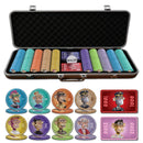 NFT Monkey Poker Chipset - 300/500 Pcs, 10/20 Plaques, Ceramic, 40/45/50mm, 10/14/17g