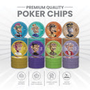 NFT Monkey Poker Chipset - 300/500 Pcs, 10/20 Plaques, Ceramic, 40/45/50mm, 10/14/17g