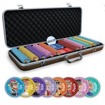 NFT Monkey Poker Chipset - 300/500 Pcs, 10/20 Plaques, Ceramic, 40/45/50mm, 10/14/17g