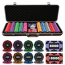 Petaluxe Poker Chipset - 300/500 Pcs, 10/20 Plaques, Ceramic, 40/45/50mm, 10/14/17g