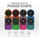 Petaluxe Poker Chipset - 300/500 Pcs, 10/20 Plaques, Ceramic, 40/45/50mm, 10/14/17g