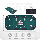Poker House Rectangle Poker Mat Green