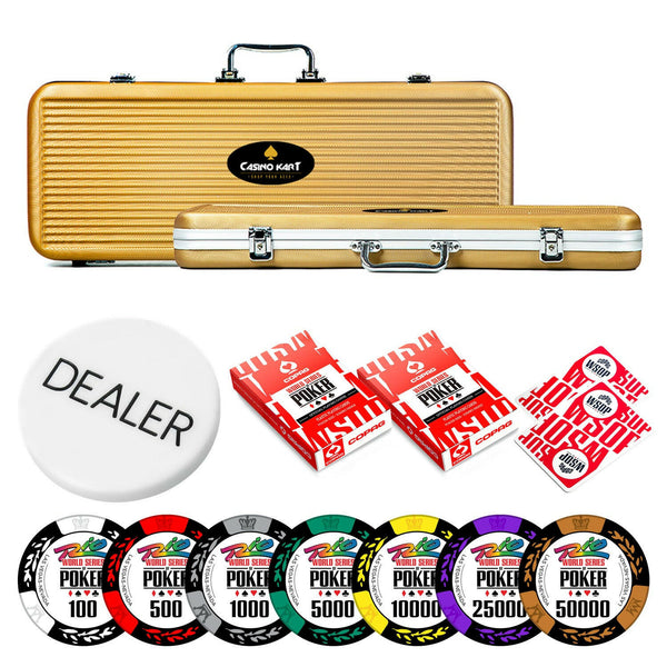 WSOP Rio MC Poker Chipset - MC, 300/500 Pcs, Clay, 40mm, 14g