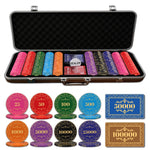 Rosette Poker Chipset - 300/500 Pcs, 10/20 Plaques, Ceramic, 40/45/50mm, 10/14/17g