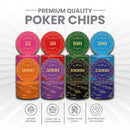 Rosette Poker Chipset - 300/500 Pcs, 10/20 Plaques, Ceramic, 40/45/50mm, 10/14/17g