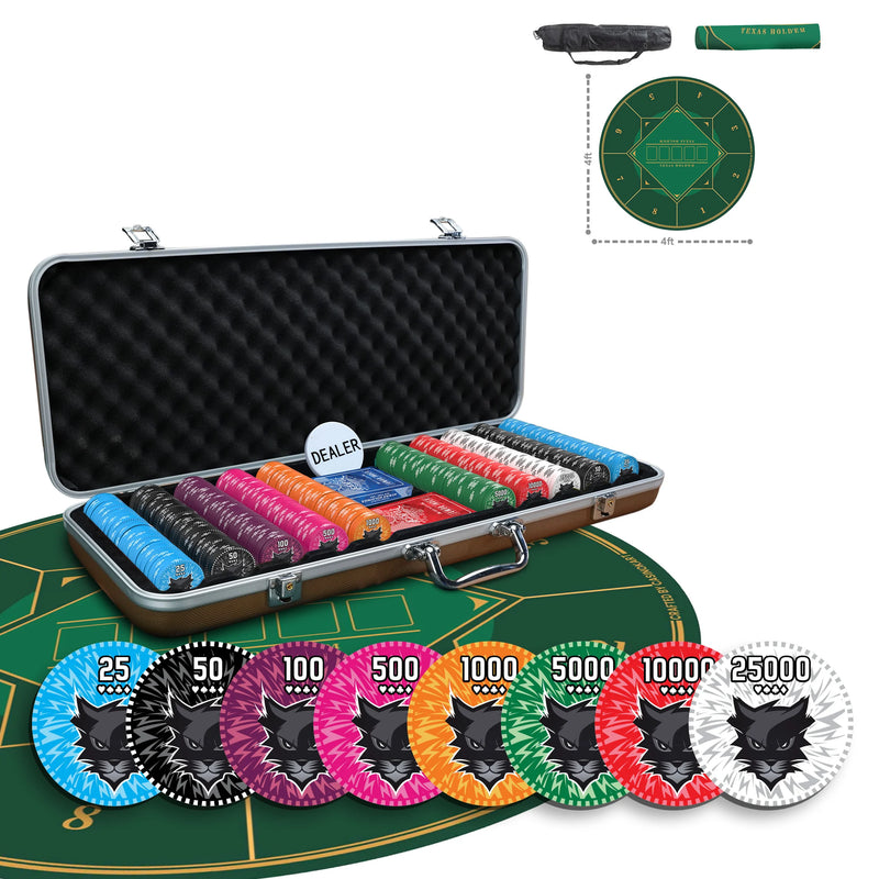 Vixen Poker Chipset - 300/500 Pcs, Ceramic, 40mm, 10g