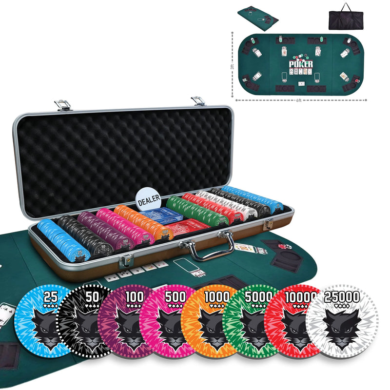 Vixen Poker Chipset - 300/500 Pcs, Ceramic, 40mm, 10g