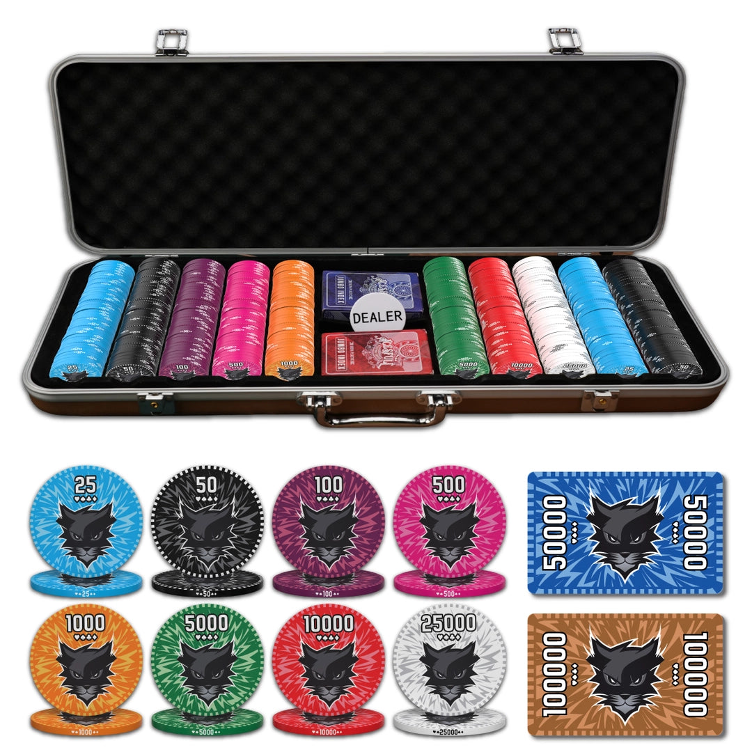 Vixen Poker Chipset - 300/500 Pcs, 10/20 Plaques, Ceramic, 40/45mm, 10/14g