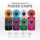 Vixen Poker Chipset - 300/500 Pcs, 10/20 Plaques, Ceramic, 40/45mm, 10/14g
