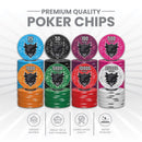 Vixen Poker Chipset - 300/500 Pcs, 10/20 Plaques, Ceramic, 40/45mm, 10/14g