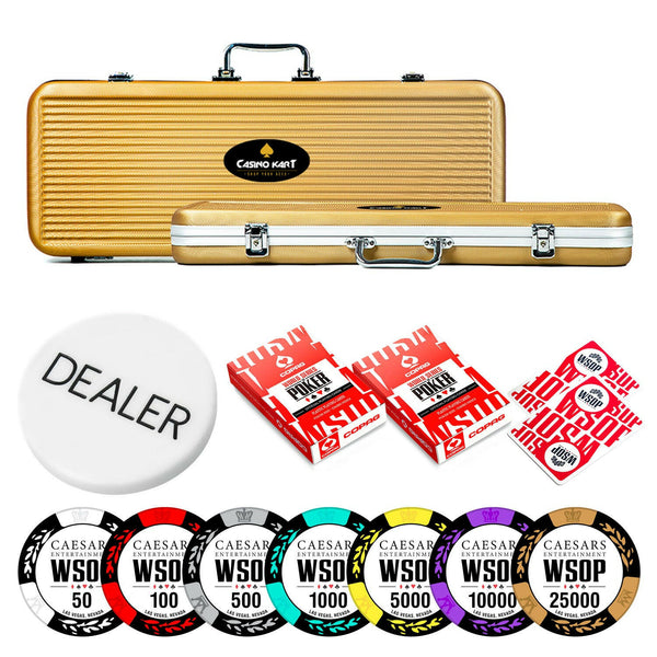 WSOP Caesars Poker Chipset - MC, 300/500 Pcs, Clay, 40mm, 14g