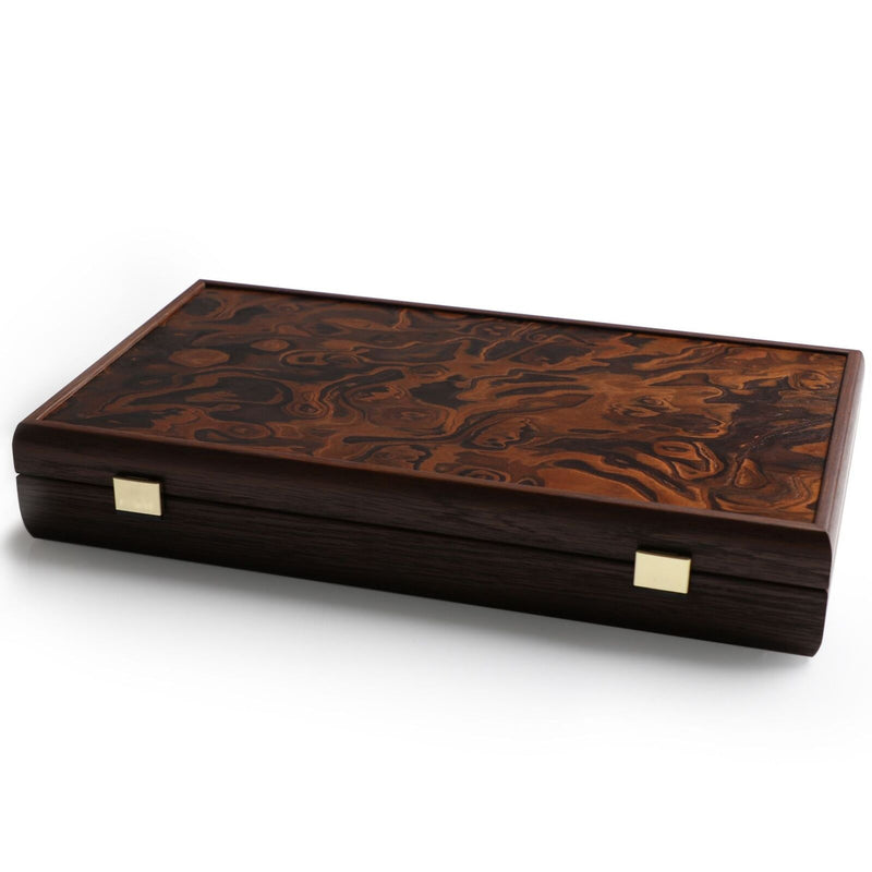 Woody Walnut Wooden Poker Chips Case - Walnut