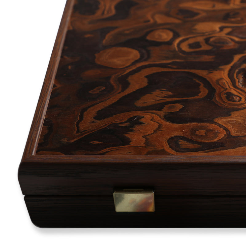 Woody Walnut Wooden Poker Chips Case - Walnut