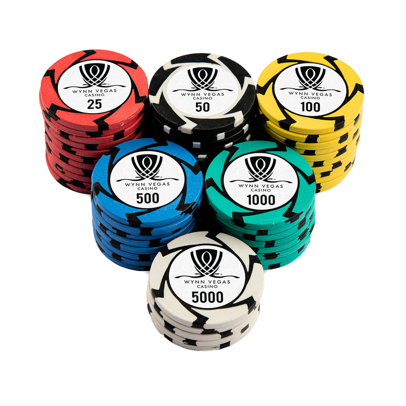 Wynn Casino Poker Chips Set- 300 And 500 Pieces, Clay, 40 MM, 14g