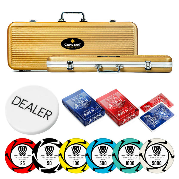 Wynn Vegas Poker Chipset - EPT, 300/500 Pcs, Clay, 40mm, 14g