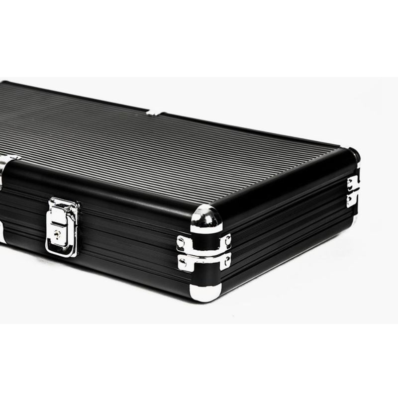 Aluminum Poker Case - Silver/ Black