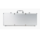 Aluminum Poker Chips Case - Silver/ Black